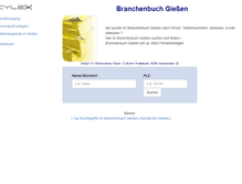 Tablet Screenshot of cylex-branchenbuch-giessen.de